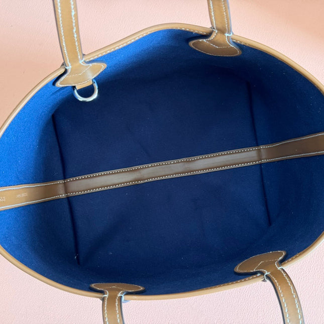 SMALL TOTISSIMA REVERSIBLE TOTE 22 IN DARK BLUE DENIM ONE SIDE BLUE SUEDE