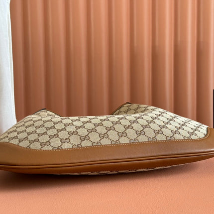 B MEDIUM SHOULDER BAG 42 IN BEIGE AND DARK BROWN GG CANVAS