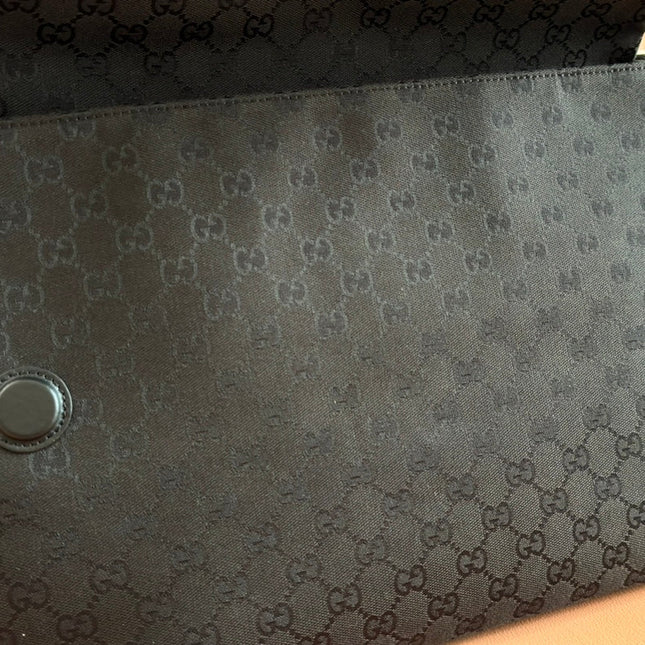 LARGE CROSSBODY BAG 36 IN BLACK CANVAS