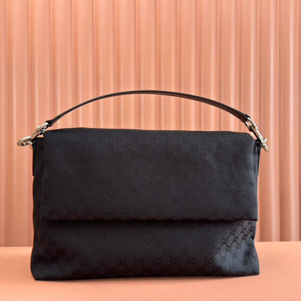 LARGE CROSSBODY BAG 36 IN BLACK CANVAS