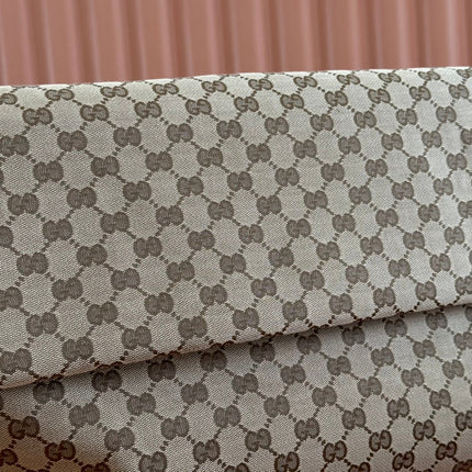 LARGE CROSSBODY BAG 36 IN BEIGE AND DARK BROWN CANVAS MONOGRAM LOGO