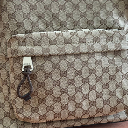 MEDIUM BACKPACK 42 IN BEIGE AND DARK BROWN GG CANVAS