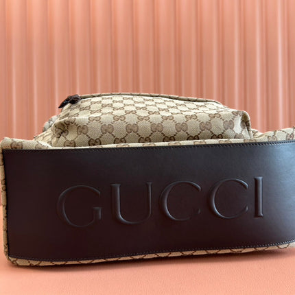 MEDIUM BACKPACK 42 IN BEIGE AND DARK BROWN GG CANVAS