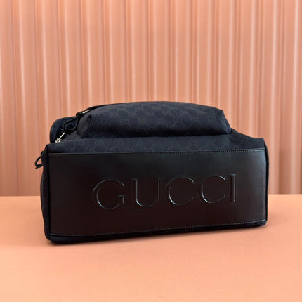 MEDIUM BACKPACK 42 IN BLACK GG CANVAS