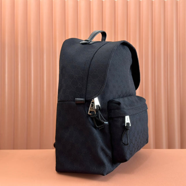 MEDIUM BACKPACK 42 IN BLACK GG CANVAS