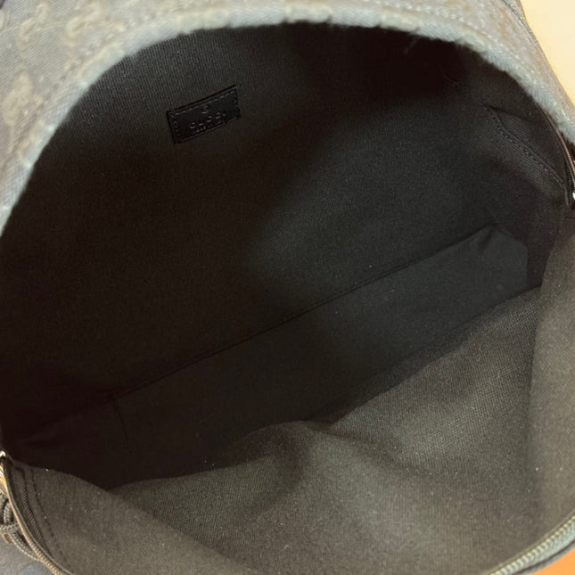 MEDIUM BACKPACK 42 IN BLACK GG CANVAS