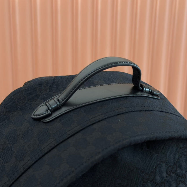 MEDIUM BACKPACK 42 IN BLACK GG CANVAS