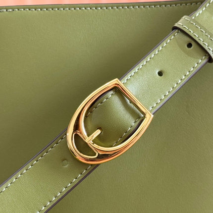 73 MEDIUM BUCKET BAG 27.5 IN GREEN SMOOTH CALFSKIN