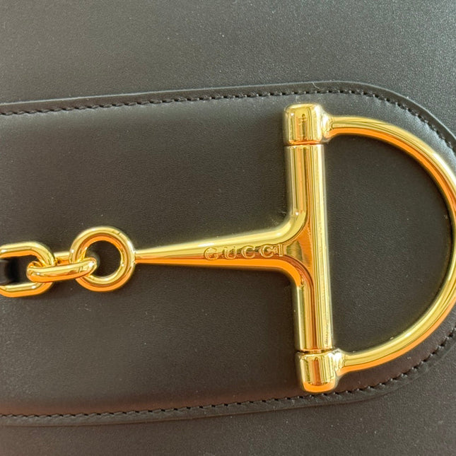 73 MEDIUM BUCKET BAG 27.5 IN BLACK SMOOTH CALFSKIN