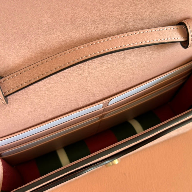 EMBLEM WALLET GG MONOGRAM 20 IN LIGHT PINK SMOOTH CALFSKIN