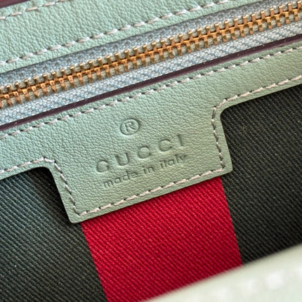 EMBLEM WALLET GG MONOGRAM 20 IN SAGE GREEN SMOOTH CALFSKIN