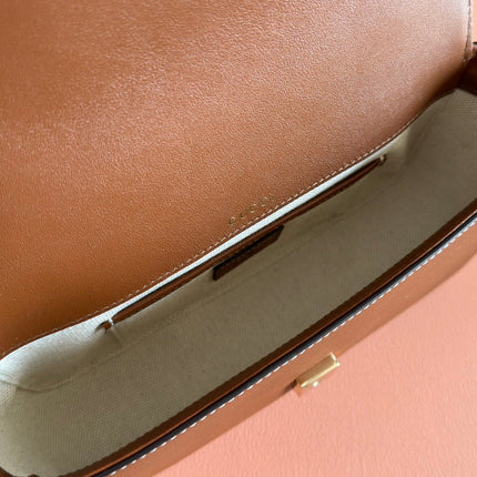 SMALL HORSEBIT 1955 SHOULDER BAG 22.6 IN BROWN CALFSKIN