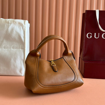 MEDIUM SOFTBIT MAXI SHOULDER BAG 27.5 IN BROWN GRAINY LAMBSKIN