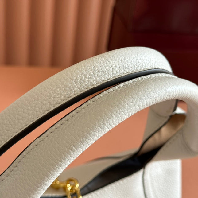 MEDIUM SOFTBIT MAXI SHOULDER BAG 27.5 IN OFF WHITE GRAINY LAMBSKIN