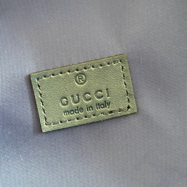 BACKPACK 40 IN BEIGE AND BROWN CANVAS BLUE SNAKE EMBROIDERY