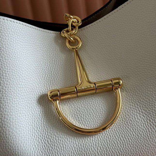 SOFTBIT MAXI SHOULDER BAG 46 IN WHITE GRAINY LAMBSKIN