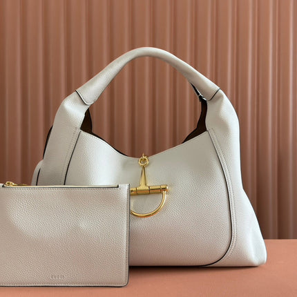 SOFTBIT MAXI SHOULDER BAG 46 IN WHITE GRAINY LAMBSKIN