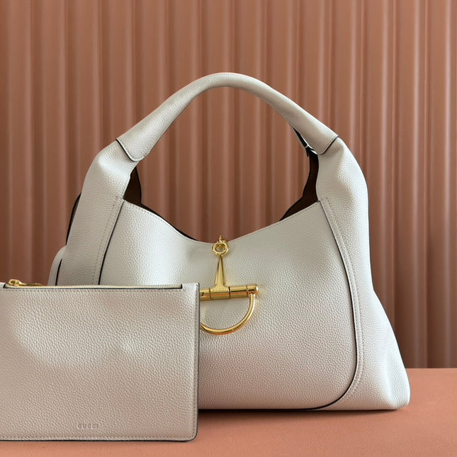 SOFTBIT MAXI SHOULDER BAG 46 IN WHITE GRAINY LAMBSKIN