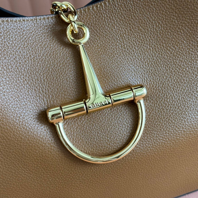 SOFTBIT MAXI SHOULDER BAG 46 IN BROWN GRAINY LAMBSKIN