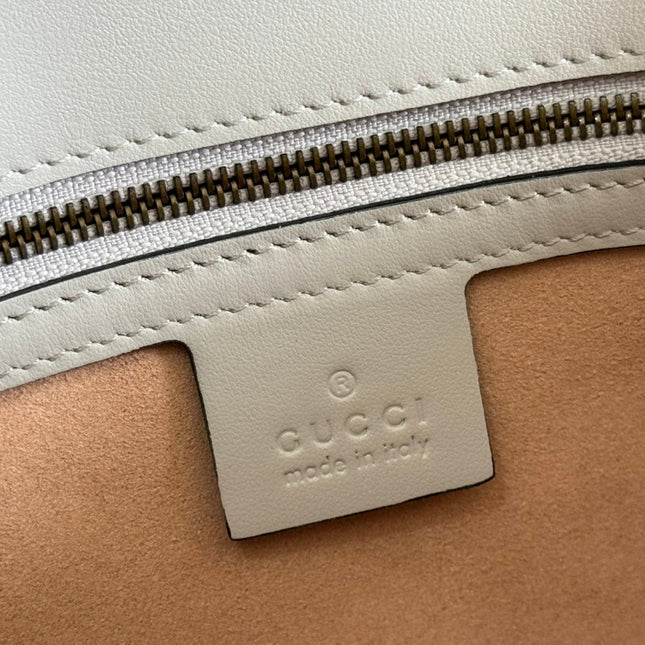 GG MARMONT MATELASSÉ LARGE 26 BAG WHITE CALFSKIN