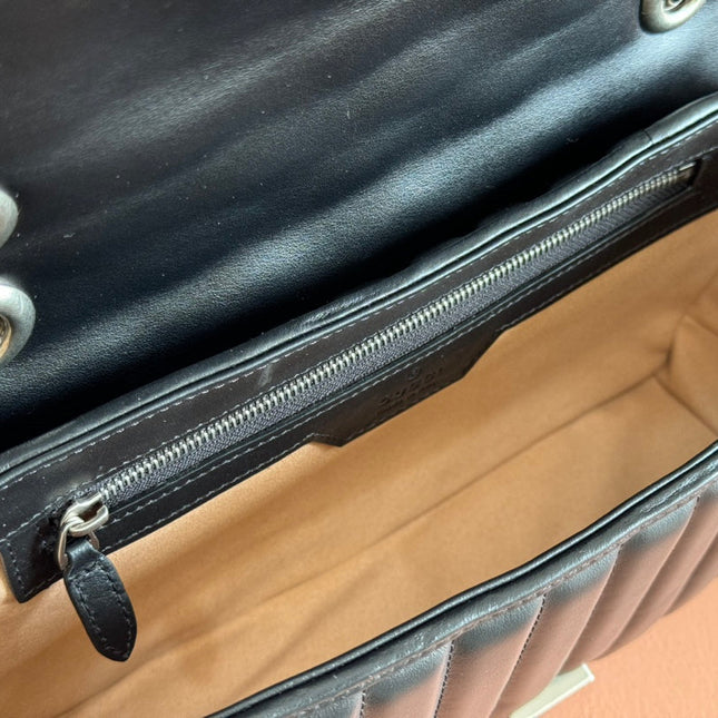 MARMONT SMALL SHOULDER BAG 26 IN BLACK LAMBSKIN