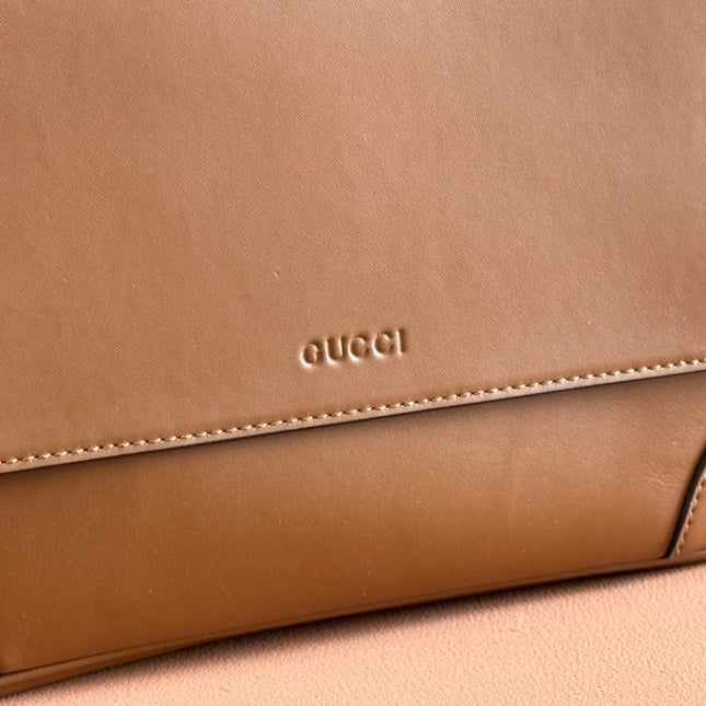 MEDIUM EMBLEM CROSSBODY BAG 29 IN BROWN CALFSKIN