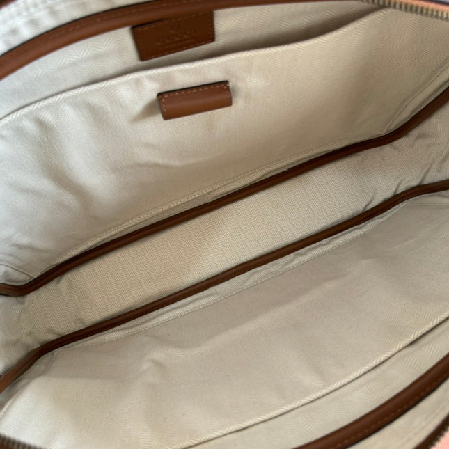 MEDIUM BRIEFCASE 40 IN BROWN CALFSKIN