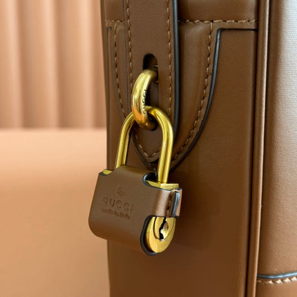 MEDIUM BRIEFCASE 40 IN BROWN CALFSKIN