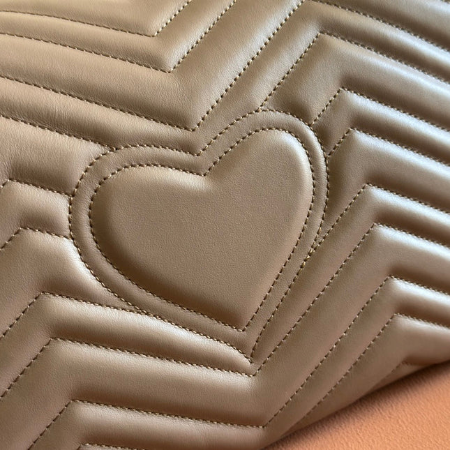 MARMONT SHOULDER BAG 31 IN BEIGE CALFSKIN GOLD CHAIN