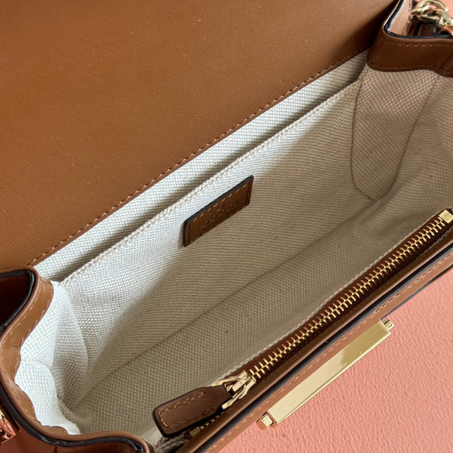 GO SMALL SHOULDER BAG 21.5 IN DARK GREY BROWN CALFSKIN