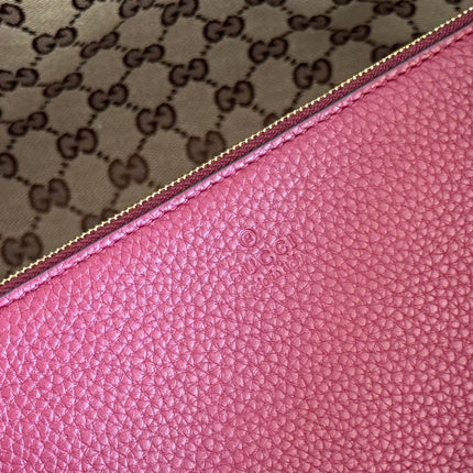 MEDIUM TOTISSIMA REVERSIBLE TOTE BAG 30 IN ROSSO ANCORA RED CALFSKIN BEIGE AND BROWN GG CANVAS ON SIDE