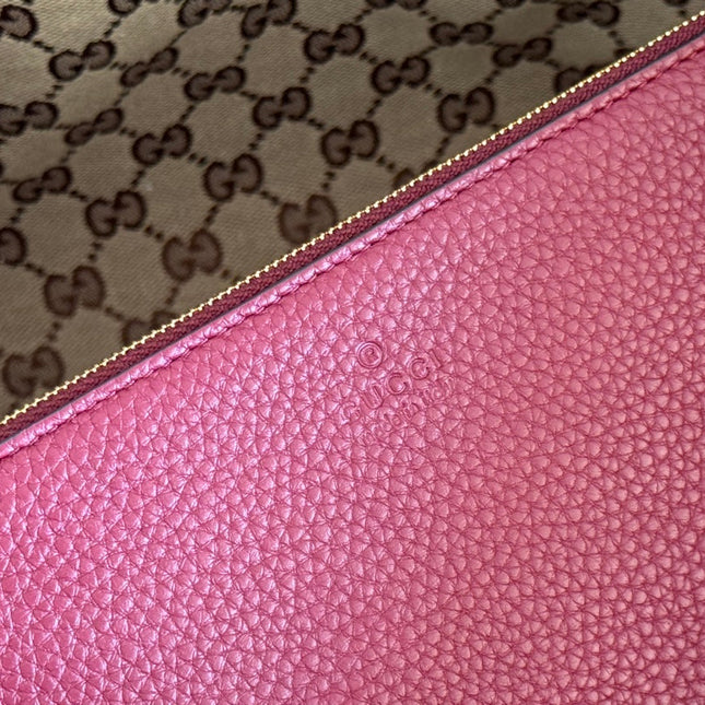 MEDIUM TOTISSIMA REVERSIBLE TOTE BAG 30 IN ROSSO ANCORA RED CALFSKIN BEIGE AND BROWN GG CANVAS ON SIDE