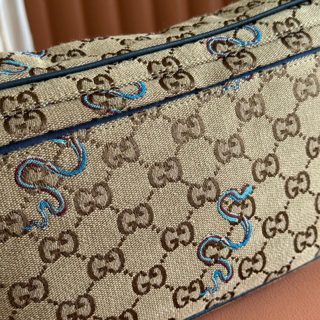 OPHIDIA BELT BAG 34 IN LIGHT BROWN GG CANVAS