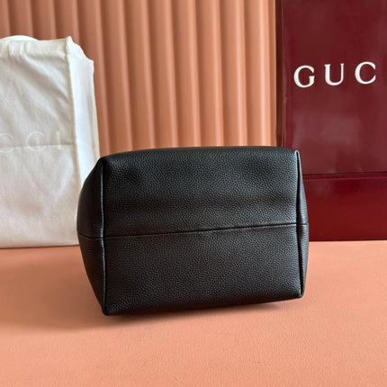 SMALL TOTISSIMA REVERSIBLE TOTE BAG 21 IN BLACK CALFSKIN BROWN BEIGE GG CANVAS