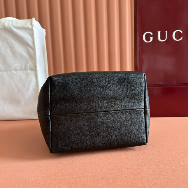 SMALL TOTISSIMA REVERSIBLE TOTE BAG 21 IN BLACK CALFSKIN BROWN BEIGE GG CANVAS