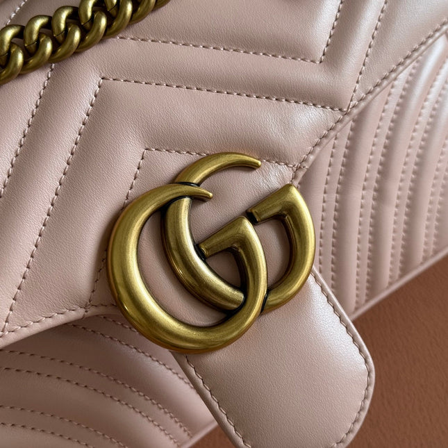 MEDIUM MARMONT MATELASSÉ 26 IN LIGHT PINK CALFSKIN