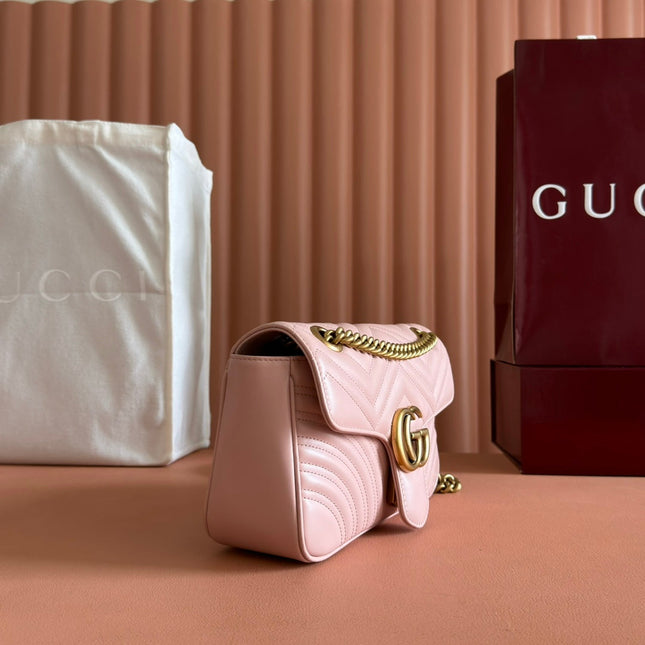 MEDIUM MARMONT MATELASSÉ 26 IN LIGHT PINK CALFSKIN