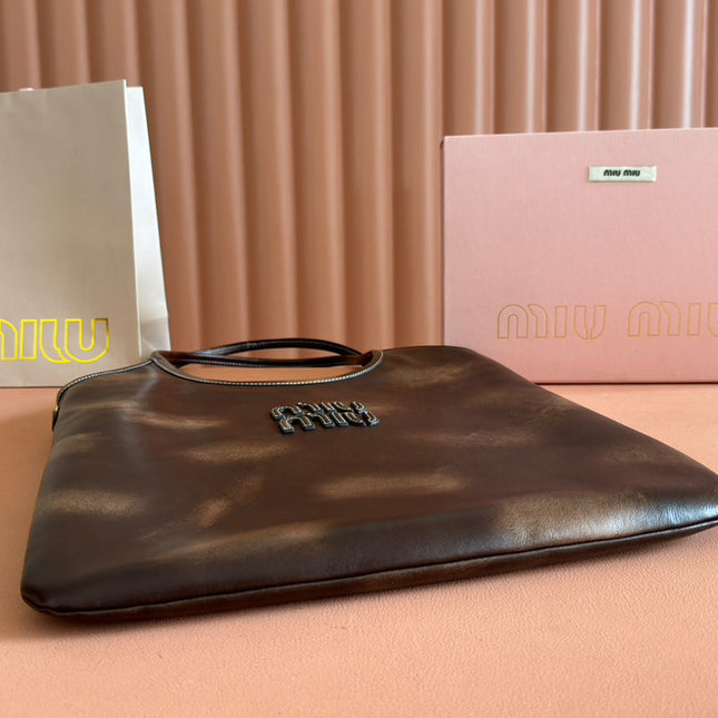 IVY TOTE BAG 60 IN BROWN OMBRE CALFSKIN