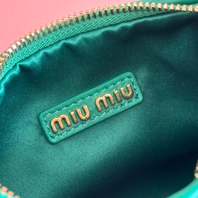 WANDER MATELASSÉ HANDBAG 23 IN PINE GREEN LAMBSKIN