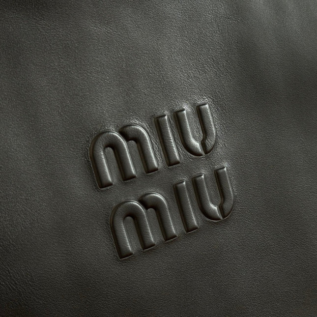 LARGE HOBO TOTE BAG 60 IN BLACK CALFSKIN