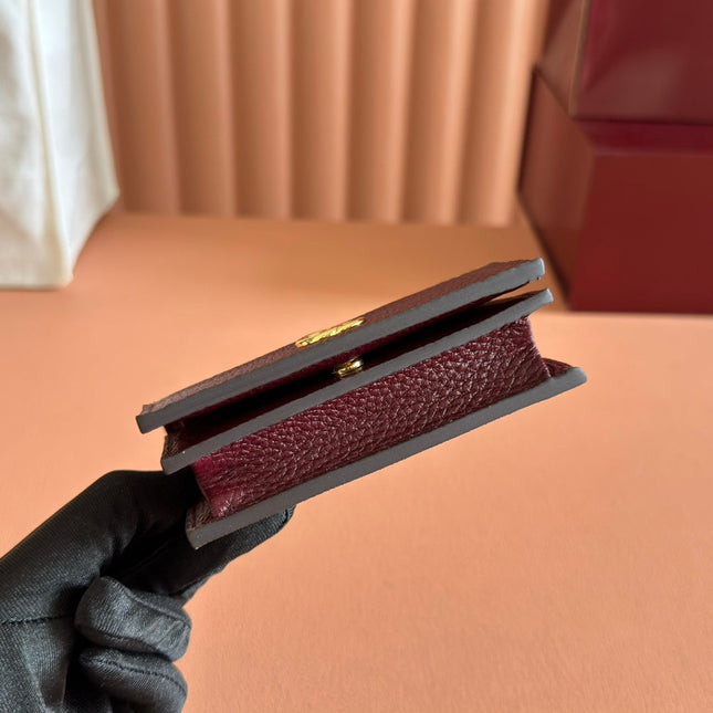 MARMONT BAG 11 IN BEIGE EBONY GG CANVAS DARK RED CALFSKIN