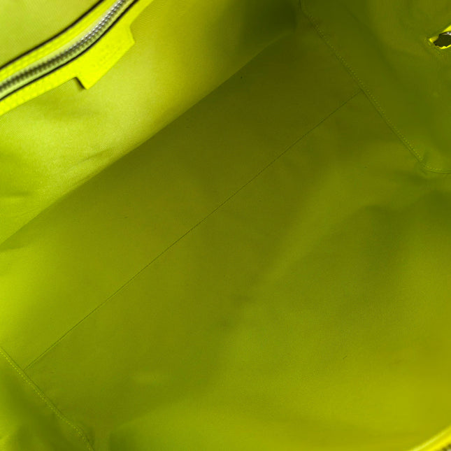 GUCCI CHROMA LARGE DUFFLE BAG 45 LIME GREEN IN GG MONOGRAM CANVAS