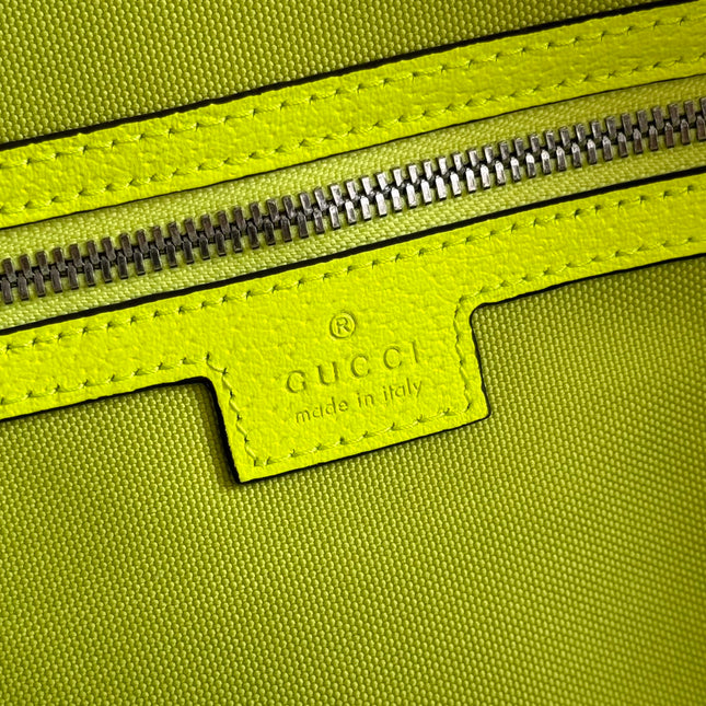 GUCCI CHROMA LARGE DUFFLE BAG 45 LIME GREEN IN GG MONOGRAM CANVAS