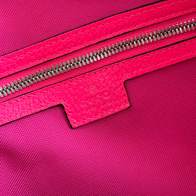 GUCCI CHROMA LARGE DUFFLE BAG 45 PINK IN GG MONOGRAM CANVAS