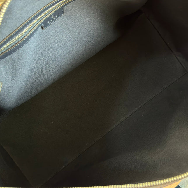 GUCCI CHROMA LARGE DUFFLE BAG 45 BLUE IN GG MONOGRAM CANVAS