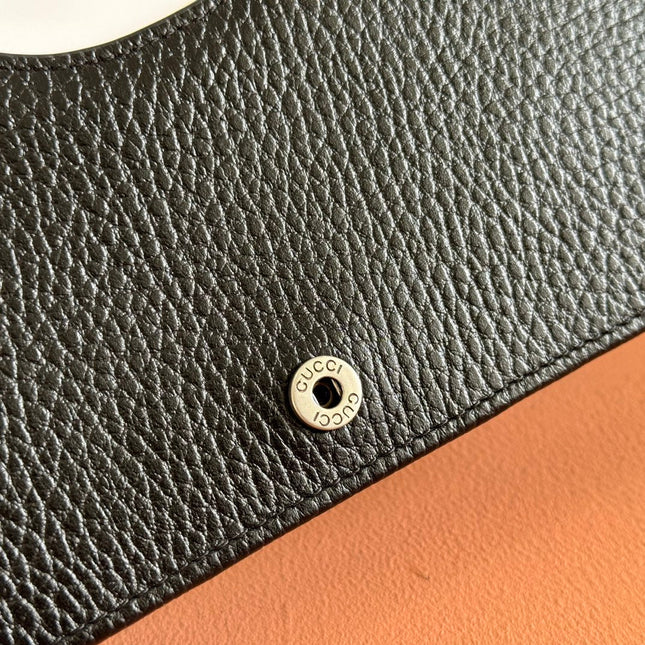 GG MARMONT 20 MINI CHAIN BAG IN BLACK CALFSKIN