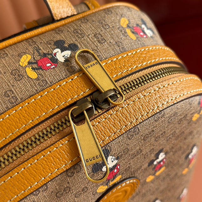 GUCCI DONALD MICKEY SMALL BACKPACK 29 CARAMEL IN CALFSKIN