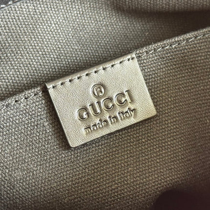 GG SUPREME MESSENGER BAG 23 IN BLACK COATED CANVAS