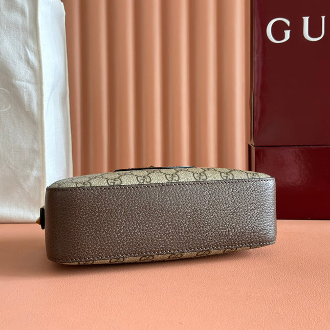 GUCCI NEO VINTAGE GG SUPREME TIGER HEAD CROSSBODY BAG 24 IN CANVAS