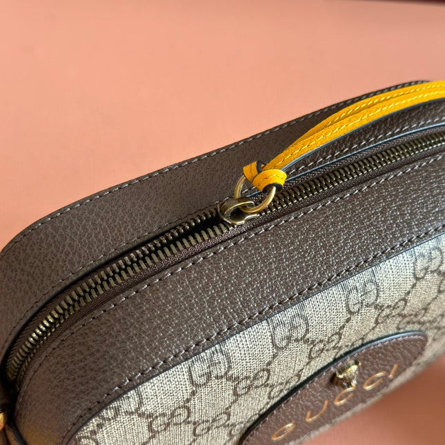 GUCCI NEO VINTAGE GG SUPREME TIGER HEAD CROSSBODY BAG 24 IN CANVAS